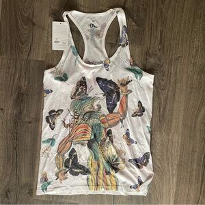 Salvidor Dali Museum Women's Butterfly Print Tank Top - White